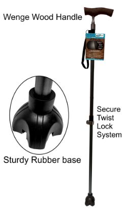 Picture of Premium Sturdy Wenge Handle Walking Stick