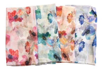 Picture of Believe - Colour Poppy Print Scarf