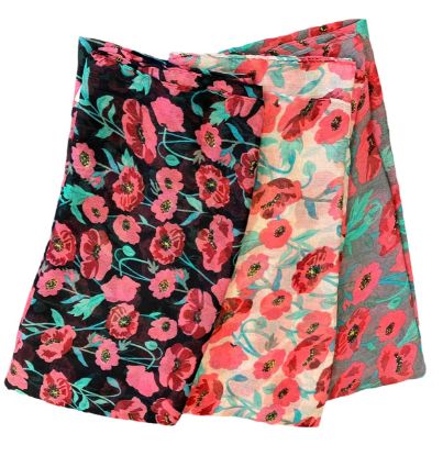 Picture of Believe - Poppy Print Scarf