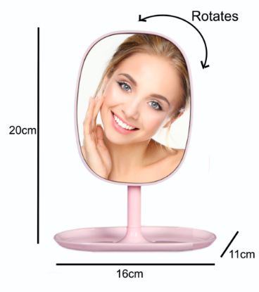 Picture of Easy Twist Make Up Mirror - Pink
