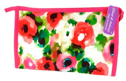 Picture of Large Poppy Print Cosmetic Pouch 26x7x17