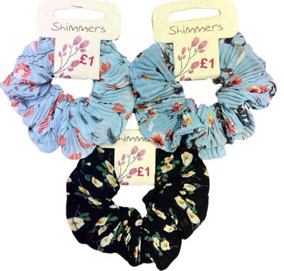 Picture of Shimmers - Floral Hair Scrunchies