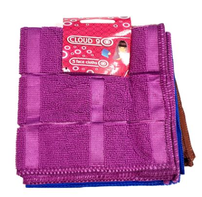 Picture of Cloud Nine - 3 Face Cloths Microfibre