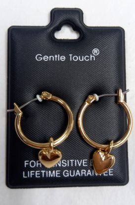 Picture of 023 Gentle Touch -  Gold Hoop With Heart