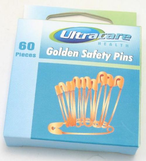 Picture of Ultracare - 60 Golden Safety Pins