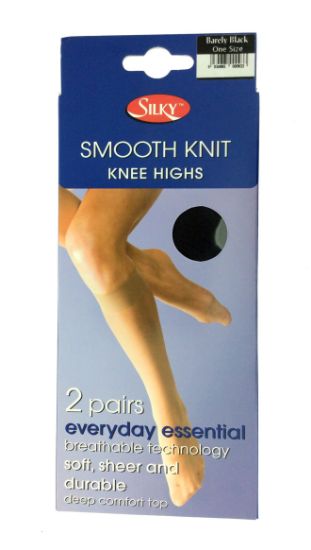 Picture of Smooth Knit 2PP Knee Highs - Barely Blck