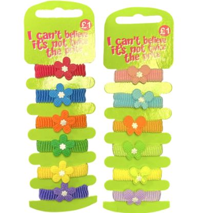 Picture of ICB - 6pk Flower Hair Ponios