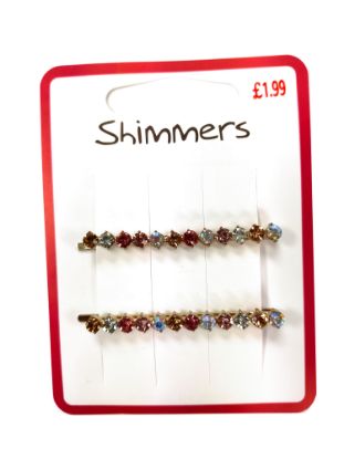 Picture of Shimmers - 2pk Gem Row Hair Slide