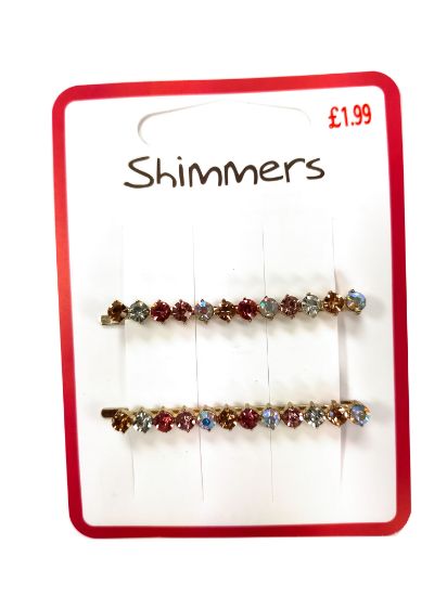 Picture of Shimmers - 2pk Gem Row Hair Slide