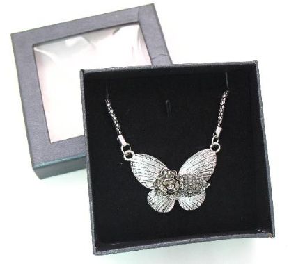 Picture of Believe Butterfly Rose Necklace