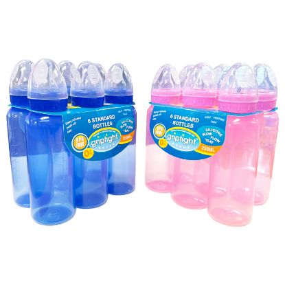 Picture of Griptight - 6 Pack 250ml Feeding Bottles