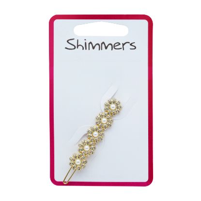 Picture of Shimmers - Gold & Pearl Flower Slide