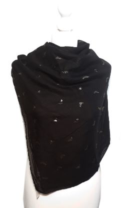 Picture of Believe - Feather & Star Print Scarf