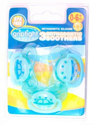 Picture of Griptight - 3 Orthodontic Soothers 0-6M