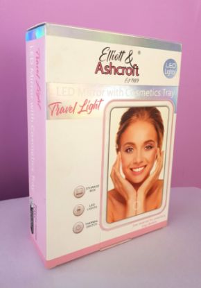 Picture of LED Mirror with Cosmetics Tray - White