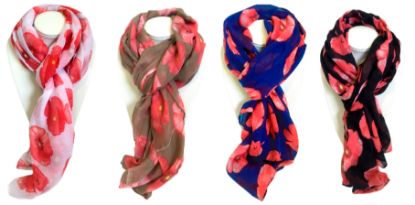 Picture of Believe - Poppy Printed Scarf