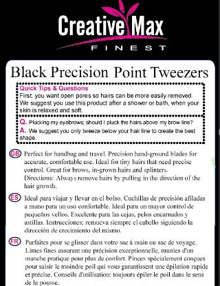 Picture of CMF - Black Precision Point Tweezers