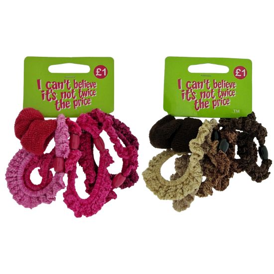 Picture of ICB - 5 Elastic Scrunchies + 2 Ponio Set