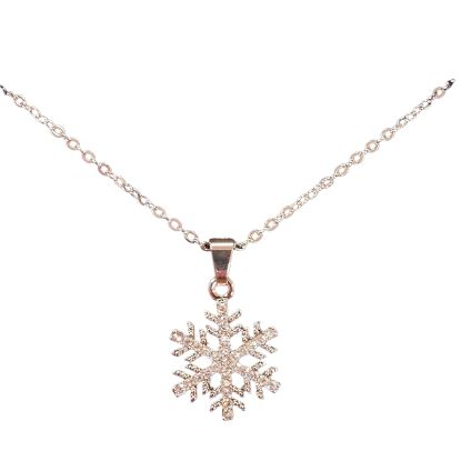 Picture of Diamante Studded Snow Flake Necklace