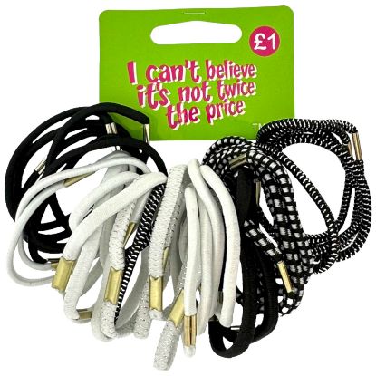 Picture of ICB - Black & White Mix Elastics