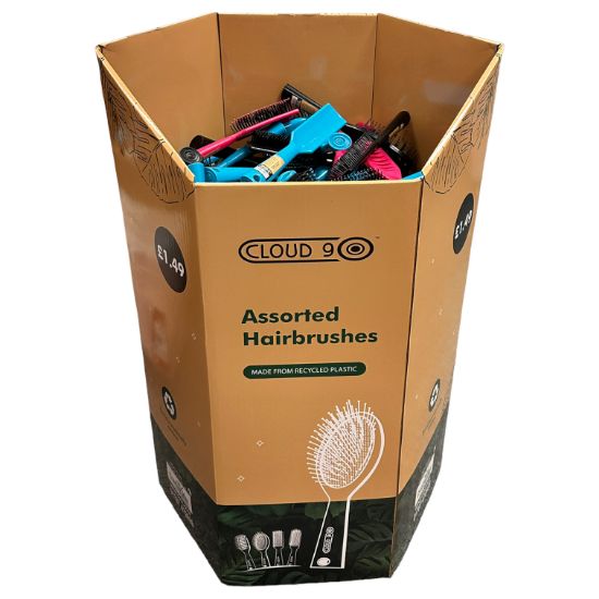 Picture of Recycled Eco Hairbrushes with Dumpbin
