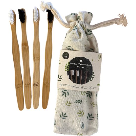 Picture of Simply ECO 4 Bamboo Toothbrushes