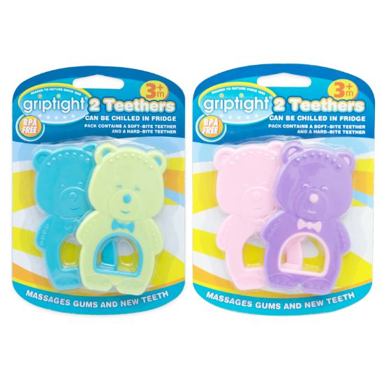 Picture of Griptight - 2 BPA Free Bear Teethers