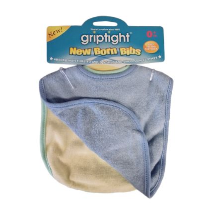 Picture of Griptight - 2 New Born Bibs - Z VAT RATE
