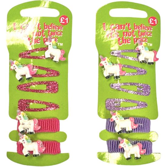 Picture of ICB - Unicorn Clips & Bobble set