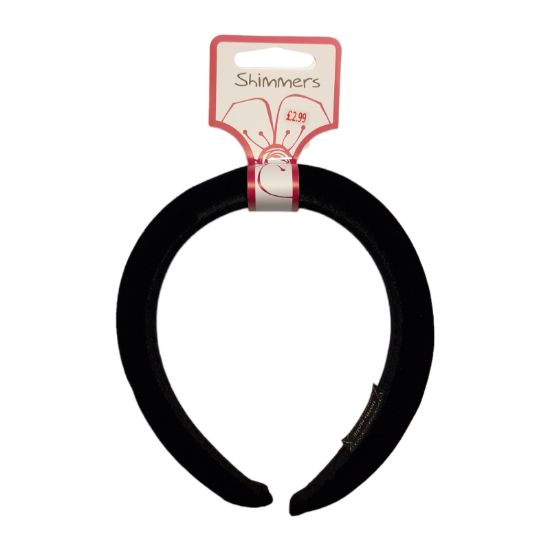 Picture of Shimmers - Blk Velvet Padded Alice Band