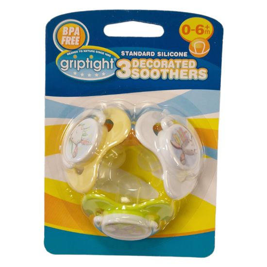 Picture of 3 Decorated Standard Soothers 0-6m