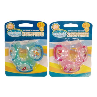 Picture of Griptight - 3 Orthodontic Soothers 6M+
