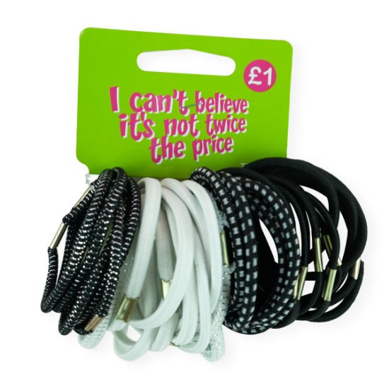 Picture of ICB - Black & White Mix Elastics