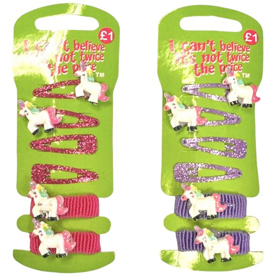 Picture of ICB - Unicorn Clips & Bobble set