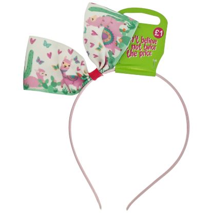 Picture of ICB - Llama Print Bow Alice Band