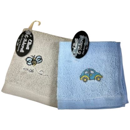 Picture of E&A - Bee & Car Facecloth 24x24cm