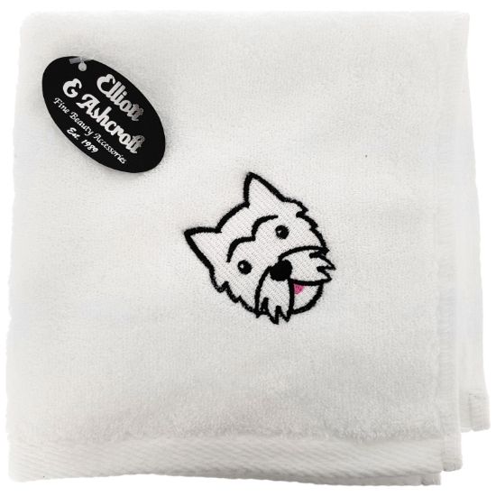 Picture of E&A - White Terrier Facecloth