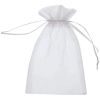 Picture of Organza Gift Bags, pink & white 10x14cm