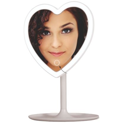 Picture of Glowing Heart LED Vanity Mirror white