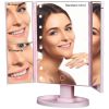 Picture of Folding Vanity Mirror with Lights pink