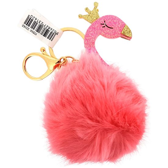 Picture of Flamingo Pom Pom Keyring