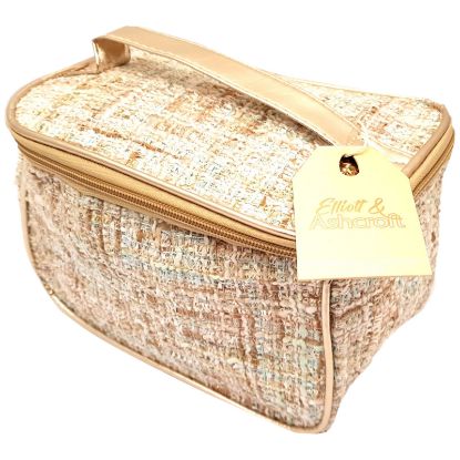 Picture of Beige Fibre Toiletry Bag - 11x22x14cm