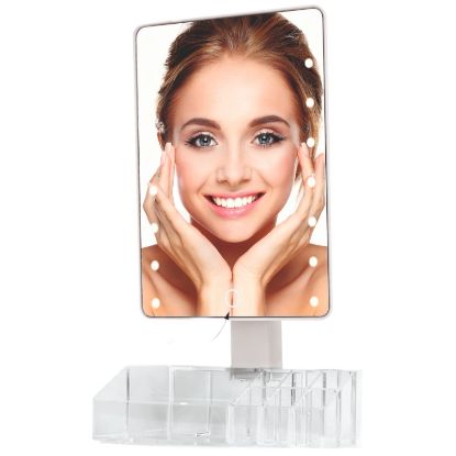 Picture of White Mirror with Cosmetic Organiser