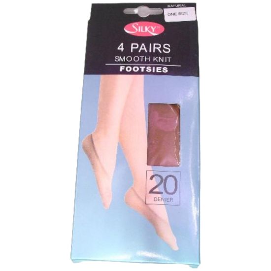 Picture of Smooth Knit 4PK Footsie - Natural