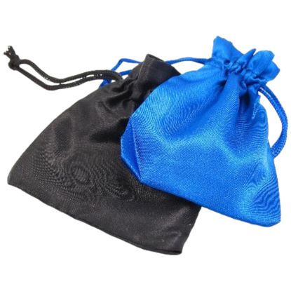 Picture of Organza Gift Bags, black & blue 10x8 cm