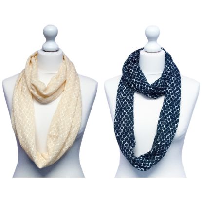 Picture of Believe - Navy Blue/Cream Snood