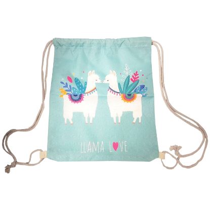 Picture of Llama Design Lrge Drawstring Bag 32c40cm