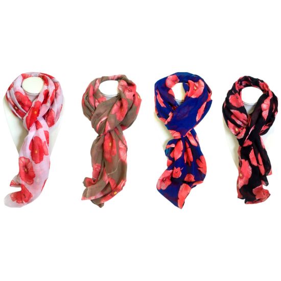 Picture of Believe - Poppy Printed Scarf