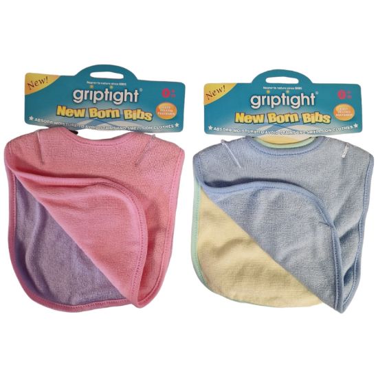 Picture of Griptight - 2 New Born Bibs - Z VAT RATE