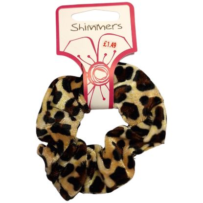 Picture of Shimmers - Velvet Animal Print Scrunchy